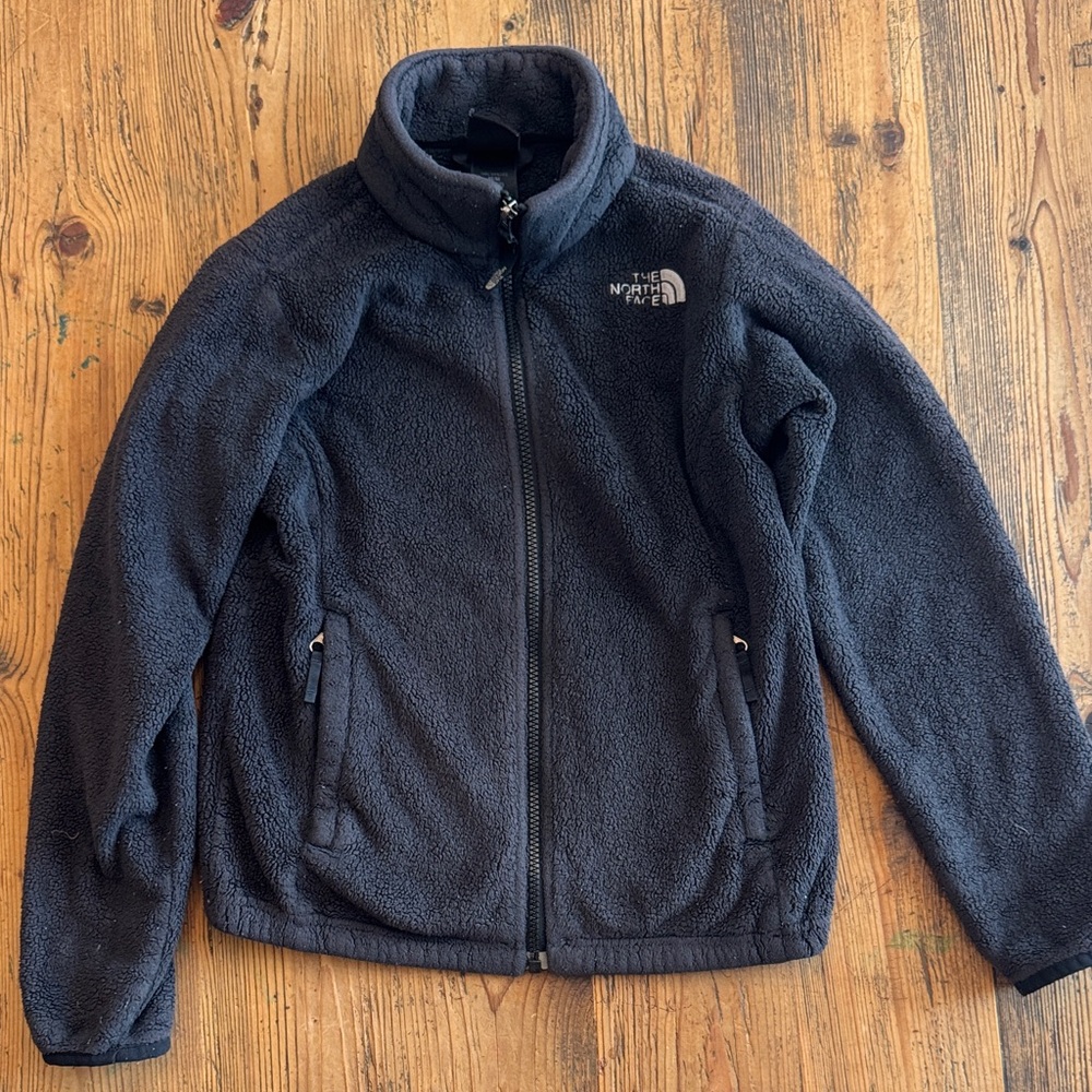 The North Face Charcoal Fleece Jacket/ girls size M